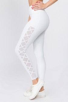 Lace workout leggings best sale