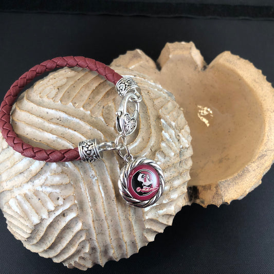 Florida State University, faux leather bracelet