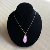 Violet pendant necklace with satellite chain