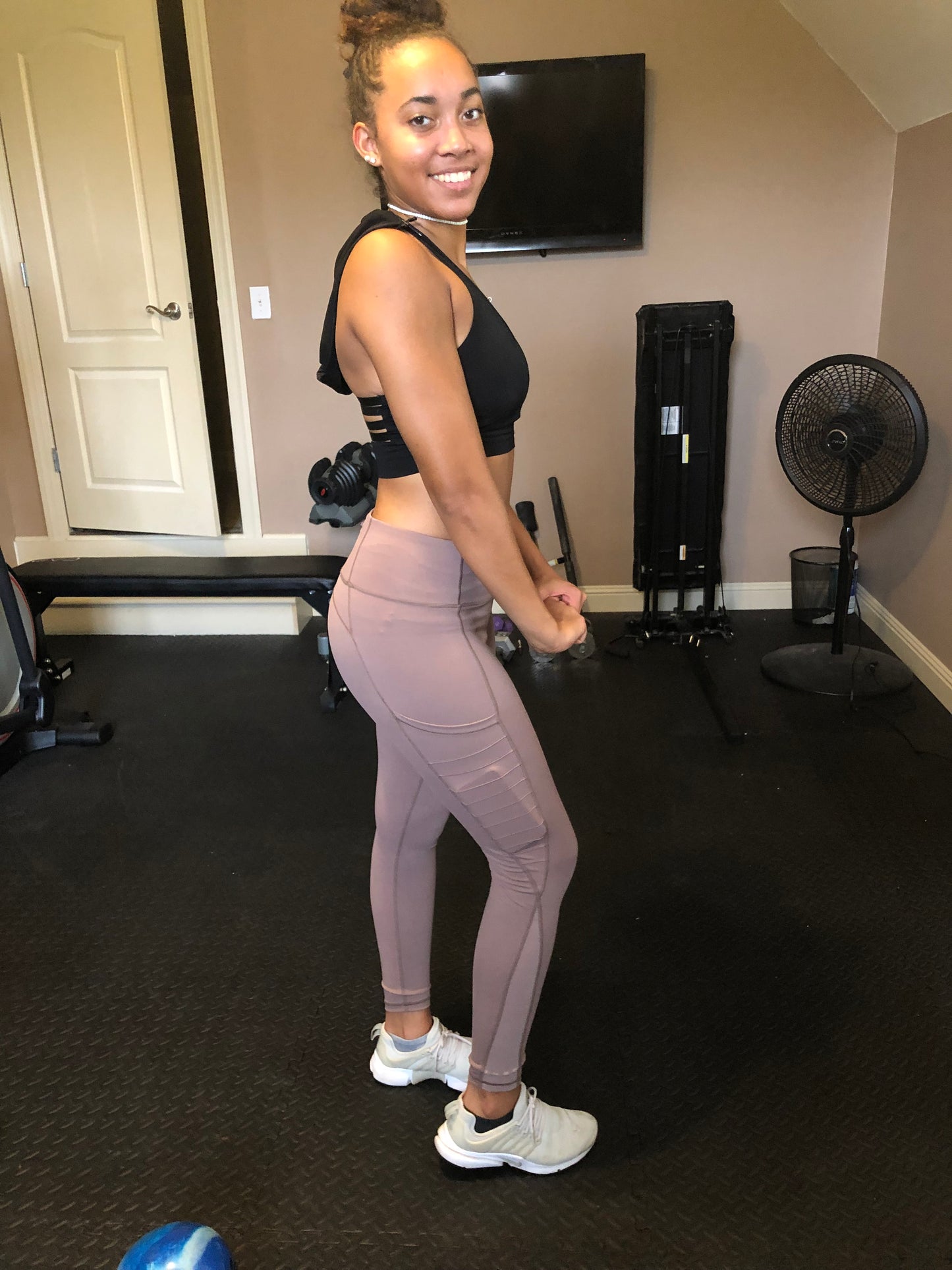 Smoky Mauve - Three Pocket Active Leggings