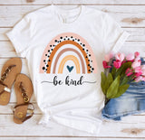 Be Kind White Rainbow T-Shirt