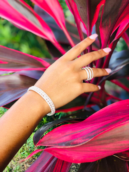 Ladies Crystal Gem Flex Bracelet