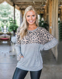 The Perfect Long Sleeve Leopard Print Pullover Sweatshirt