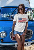 America Red, White and Blue Flag Short Sleeve Tee