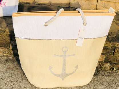 Large Anchor  Canvas Tote Bag