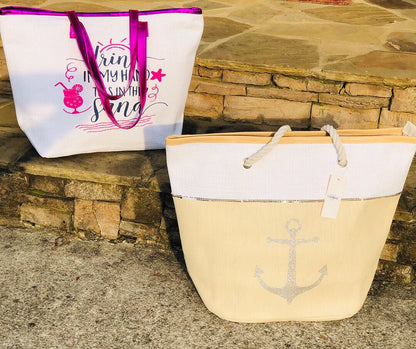 Large Anchor  Canvas Tote Bag